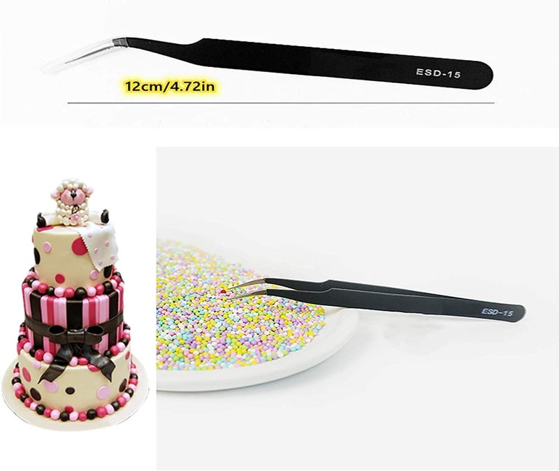 ZaneGear Fondant Tool Sharp Head Tweezers for Sugar Pearls  Candy Beads - Set of 2 - Image 4